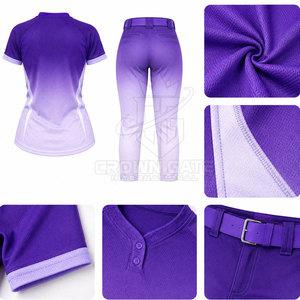 Uniforme de softball de haute qualité, tissu respirant à séchage rapide, coupe confortable, uniforme de softball pour femmes - Product Image 6