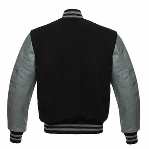 High Quality Custom Unisex Winter <b>Jacket</b> New Design <b>Light</b> High Street Stand Hooded Sports Casual Varsity <b>Jacket</b> Woolen Fabric - Product Image 3
