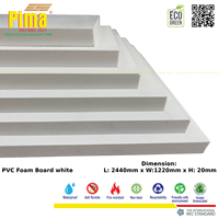 Panneaux de moulage en mousse PVC écologique, blanc, 20 mm d'épaisseur, densité 0,6 g/cm3, imperméables, résistants au feu, recyclables, pour meubles de cabinet