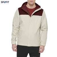 Blouson bomber unisexe réversible à capuche et fermeture éclair, style streetwear, pour l'extérieur, col montant, imperméable, coupe-vent, léger, pour la randonnée et le printemps