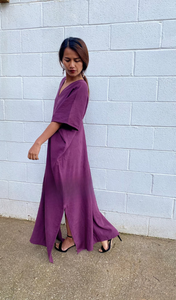 Robe Kaftan en Coton Double Gaze pour Femme – Robe d'Été, Cache-Maillot de Plage, Caftan de Vacances, Tenue de Croisière et de Soirée – Style Estival - Product Image 2