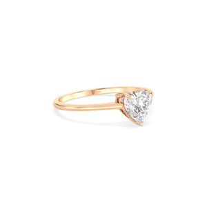 Bague halo caché en or massif 14 carats avec diamant de laboratoire HPHT CVD, design original REYES, pour femme, cadeau de mariage luxueux, bijoux fins - Product Image 3