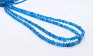 Perles Rondelles Lisses en Apatite Néon Naturelle 3-4MM, Perles de Pierre Précieuse Apatite Néon Bleu Foncé 16 Pouces, Perles Rondelles Simples en Apatite Néon - Product Image 5