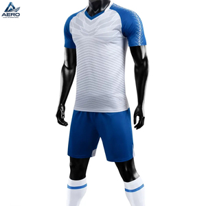 Uniforme Deportivo 2026 con Cuello en V para Entrenamiento y Running, Color Blanco y Azul, Buena Calidad, Transpirable, Uniforme de Fútbol para Entrenamiento en Equipo - Product Image 4