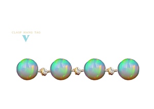 Brass With 18k Gold Filled <b>Opal</b> <b>Necklace</b> 14+2inches 10 mm Beads - Product Image 1