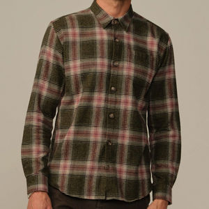 Chemise en flanelle pour homme 100% coton, chemise décontractée à boutons, chemise rayée bio à manches longues pour homme - Product Image 3