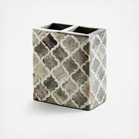 Porte-stylos carré en os incrusté de qualité supérieure, décoration et accessoires de bureau par blossom craft india