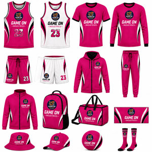 Kit d'entraînement de basketball en polyester respirant et durable de haute qualité, impression numérique de logo personnalisé, service OEM pour les équipes - Product Image 4