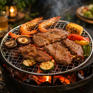 Stainless Steel Round <b>BBQ</b> Grill <b>Grates</b> Heat Resistant Outdoor Charcoal Cooking Rack Wholesale - Product Image 5