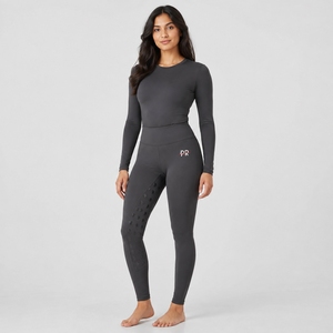 Women horse riding <b>leggings</b> with stretch fabric comfortable fit durable <b>stitching</b> and flexible design for riding training and eq - Product Image 1