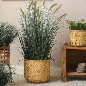 Bamboo <b>Basket</b> Featuring Flexible Form And Practical Design Ideal For Organizing Household Items And Retail <b>Display</b> - Product Image 5