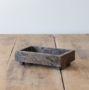 Plateau de service de luxe en marbre avec pieds en bois, plateau rectangulaire en pierre, support de table décoratif, plateau artisanal de qualité supérieure, design d'exportation de qualité supérieure - Product Image 5