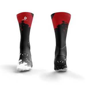 LUUK Crew Athletic <b>Socks</b> Red <b>Black</b> Dot Pattern Knitted Breathable Running <b>Socks</b> for Adults Summer Sport Wear - Product Image 4