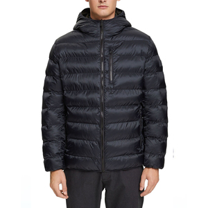 Wholesale Men's Puffer Jackets Full Sleeve Black Color Casual Wear Winter Puffer Jacket With Custom Design - Product Image 3