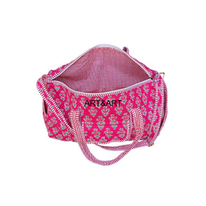 Bolsas de lona acolchadas de algodón ligero y ecológico con estampado serigrafiado, cierre de cremallera y asa superior para viajes y deportes, venta al por mayor - Product Image 6