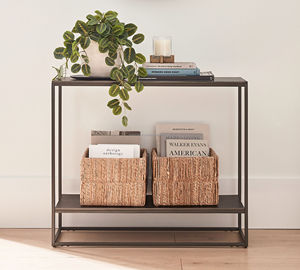 Table console industrielle moderne en métal pour entrée, couloir, meuble d'appoint pour canapé, pour salon, usage intérieur - Product Image 1