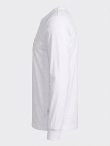 เสื้อยืดแขนยาวผู้ชาย ผ้าฝ้าย 100% คอกลม ผ้าถักเจอร์ซีย์ ทรงปกติ แบบเรียบ - Product Image 3