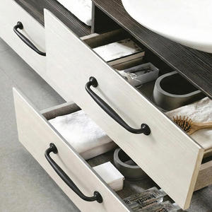 Tirador de arco moderno de aleación de zinc negro mate para muebles de cocina, dormitorio y baño, materiales de herrajes para tiradores de gabinetes, para pedidos al por mayor - Product Image 5