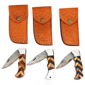 Couteau pliant en cuivre Damas fait main, couteau de poche, vente en gros, personnalisation OEM ODM, directement de l'usine, couteau de camping et de chasse en plein air - Product Image 3