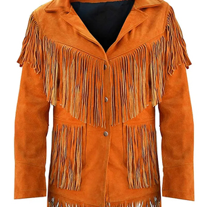 Luxury Style High Quality <b>Men's</b> Cowboy <b>Suede</b> Leather <b>Jacket</b> Stand Collar Waterproof Breathable Wholesale Price Great Personality - Product Image 2