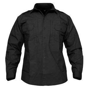 Chemise tactique décontractée anti-rides à séchage rapide, chemises polo tactiques à manches longues en piqué, 100% polyester, OEM, pour hommes - Product Image 3