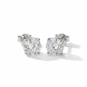 Wholesale 9K 10K 14K Solid Gold Lab Grown Diamond Stud Earrings Basket <b>Set</b> 0.5ct 1ct D VVS2 Certified Round Cut Solitaire Studs - Product Image 3