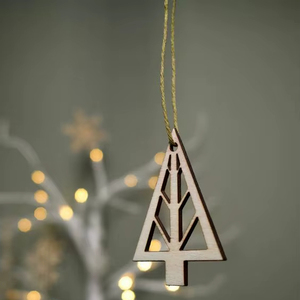 Classic Wooden Handmade Hanging <b>Tree</b> <b>Ornament</b> Modern Design Customized Size Decorative Piece for Christmas Festival Home - Product Image 1