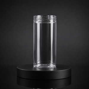 Custom Clear PET Plastic Cylinder <b>Jar</b> 430ml Wide Mouth Food Storage Candy <b>Cookie</b> Packaging <b>Jar</b> Vietnam Factory - Product Image 2