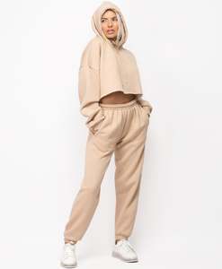 Women Plus Size Black Hooded Winter Streetwear <b>Tracksuit</b> Full Sleeve Solid Color Casual Jogger Set Side Pockets Elastic Waist - Product Image 3