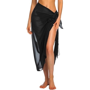 Women Sarong <b>Swimsuit</b> Coverups Chiffon Long Bikini <b>Wraps</b> Sheer Beach Bathing Suit Cover Up - Product Image 2