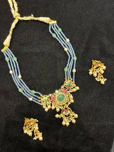 TISHYA DIAMOND Ethnic Gold Plated Brilliant Cut Copper Alloy Imitation <b>Pearl</b> Tassel Flower Design Wedding <b>Jewelry</b> Women <b>Set</b> - Product Image 1
