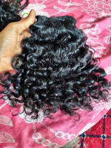 Extensiones de Cabello Humano Remy Indio con Doble Trama, Rizado Grande, Negro Natural, para Trenzas y Pelucas - Product Image 1