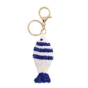 Porte-clés élégant en perles de rocaille brodées pour femmes, porte-clés de luxe fait main en perles de rocaille brodées - Product Image 5