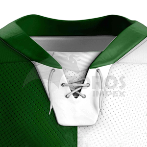 Maillot de hockey sur glace personnalisé pour homme, vert et blanc, impression par sublimation, kit uniforme respirant, vêtements de sport pour adulte - Product Image 4