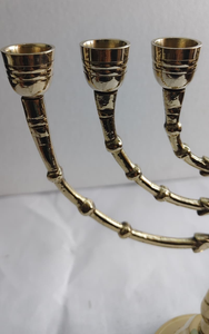 Pure Brass Menorah Candle Holder Metal Hanukkah <b>Candelabra</b> Traditional 9 Branch Candle Stand - Product Image 3