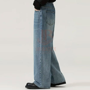 Pantalones Vaqueros Oversize de Diseño Personalizado, Transpirables y Ecológicos, Diseño Único, Pantalones Vaqueros Lavados Más Vendidos al Por Mayor - Product Image 5