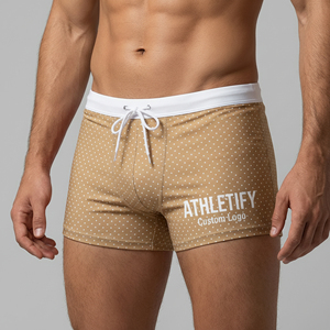 ATHLETIFY Maillots de bain pour hommes à séchage rapide personnalisables - Shorts de plage - UPF50+ - Fermeture à cordon - Maillots de bain sport durables - Product Image 1
