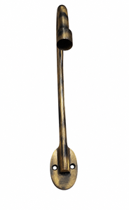 Solid Brass Antique Platinum <b>Curtain</b> Tieback <b>Hook</b> <b>with</b> Oval Backplate and Tapered Design for <b>Curtain</b> Hold - Product Image 4