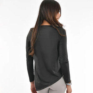 Camiseta Deportiva de Manga Larga para Mujer, Corte Holgado, Secado Rápido, para Gimnasio, Running, Yoga, de Alta Calidad - Product Image 5