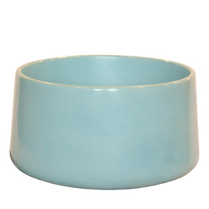 Modern <b>Round</b> Vessel <b>Basin</b> in Light Blue Glossy Painted Finish GFRC Material Eco-Friendly & Water Resistant Counter Installation - Product Image 2