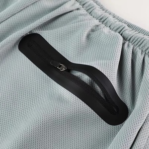 <b>Men</b> Solid Color Polyester Swim <b>Trunks</b> Regular Fit Drawstring Contrast Binding Breathable Shorts - Product Image 6