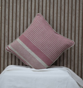 Funda de Cojín a Rayas 100% Lino Puro, Funda Decorativa Premium para Almohada con Bordes Ribeteados, Tamaño Personalizado, Lujo para el Hogar - Product Image 2