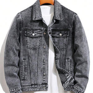 Veste en jean personnalisée avec logo pour homme, style vintage, hiver, boutons et embellissements en strass, coton de haute qualité, service OEM - Product Image 1