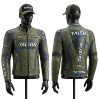 Veste de moto en cuir de vachette 1,2 mm pour homme, 950 GSM, vert lime, panneaux rembourrés, logo brodé, vestes pour homme