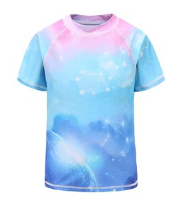 เสื้อว่ายน้ำผู้ชาย ป้องกันแสงแดด ผ้าถักลาย 3 มิติ แห้งเร็ว ระบายอากาศได้ดี พิมพ์ลายแบบซับลิเมชั่น เสื้อยืด 100% - Product Image 6