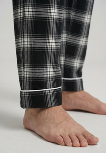 <b>Men's</b> Plaid Long Sleeve <b>Pajama</b> <b>Set</b> 100% Cotton Flannel Sleepwear Shirt Trouser <b>Set</b> <b>Men</b> Nightwear Plaid Suit <b>Mens</b> - Product Image 4