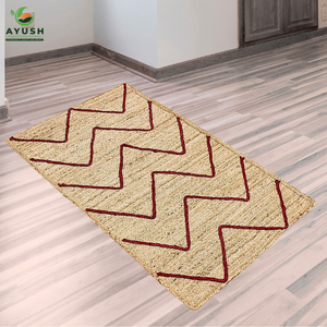 Tapis de salon tressé à la main en fibres de jute 100% naturelles, tapis sur mesure pour salon et chambre - Product Image 4