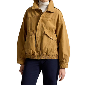 Veste utilitaire en toile de coton pour femme, modèle premium, coupe décontractée, manches longues, fermeture éclair sur le devant, poches cargo, entièrement doublée, veste OEM, best-seller - Product Image 1