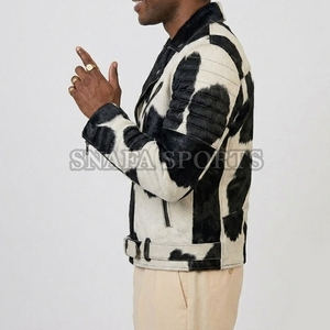 Regular Fit Custom Design Zipper <b>Leather</b> Biker Fashion <b>Jacket</b> <b>Winter</b> Season Genuine <b>Leather</b> <b>Jackets</b> - Product Image 3