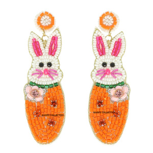 Pendientes de cuentas de diseño para mujer, hechos a mano, bordados, joyería de moda para fiestas y estilo casual - Product Image 1